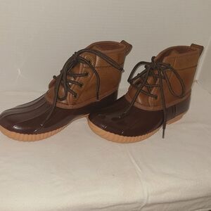 CAPELLI WOMEN'S SIZE 6 LEATHER RAIN BOOTS NWOB